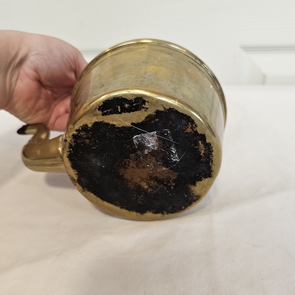 Vintage Brass Wood Teapot Decor Old World Aesthetic - Picture 5 of 9